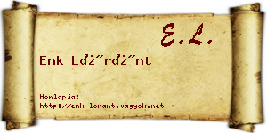 Enk Lóránt névjegykártya