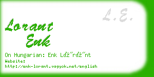 lorant enk business card